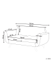 Beliani Sofa-Schonbezug BERNES in Grau - (W) 160 x (H) 44 x (L) 77 cm
