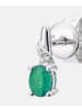 Diamant L'éternel Ohrhänger aus 375 Weißgold mit Diamant mit Smaragd