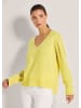 MADELEINE Kaschmir-Pullover mit V-Ausschnitt in zitrone