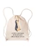 Mr. & Mrs. Panda rucksack stoff Pinguin mHerzieren mit Spruch in Creme