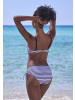 Venice Beach Bandeau-Bikini-Top in marine-weiß