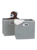 relaxdays 2x Faltbox in Grau - (B)30 x (H)30 x (T)30 cm