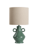 Beliani Tischleuchten KERULEN in Grün/Beige - (W) 23 x (H) 41 x (L) 23 cm