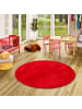 Pergamon Kinder Super Soft Fellteppich Pearl Kids Rund in Rot