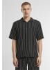 Urban Classics Short Sleeve Shirt in black/offwhite