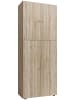 VCM  XL Holz Großer Schuhschrank Schuhkommode Lona 5 in Sonoma-Eiche (Sägerau)
