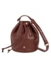 DuDu Filicudi Beuteltasche Leder 14 cm in coffee brown