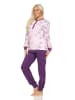 NORMANN Langarm Kuschel Interlock Schlafanzug Langarm Florale Optik - 87261 in rose