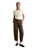 Marc O'Polo DENIM Feinstrick-Kurzarm-Pullover slim in Creamy White