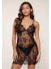 Linga Dore aus Spitze Chemise in Schwarz