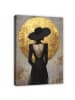 WALLARENA Leinwandbild Frau in Golden Bilder Wandbild