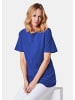 GOLDNER Kurzgröße:  Zipfelshirt mit asymmetrischem Saum in royalblau