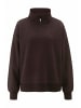 Hessnatur Hessnatur Troyer-Sweatshirt Oversize aus Bio-Baumwolle mit recycelter Baumwolle in espresso