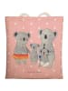 Mr. & Mrs. Panda Tote Bag Koala Familie ohne Spruch in Rot Pastell