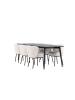 ebuy24 Essgruppe Ellis Schwarz 85 x 230 cm