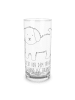 Mr. & Mrs. Panda Wasserglas Hund Flauschig mit Spruch in Transparent