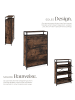 tectake Schuhschrank Braddock inklusive Kippschutz, 61 x 32 x 130 cm, Industrial Holz du