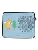 Mr. & Mrs. Panda Laptop Tasche Fuchs  Weihnachtsbaum mit Spruch in Eisblau