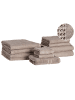 Beliani 11er-Set Handtuch AREORA in Beige