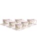 Ritzenhoff & Breker 6er Set Milchkaffee Tassen mit Untertassen Shanti 350 ml bunt in bunt