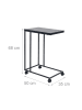 relaxdays Beistelltisch in Schwarz - (B)50 x (H)68 x (T)35 cm