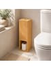 relaxdays Toilettenpapier Aufbewahrung in Natur - (B)14 x (H)46,5 x (T)14 cm