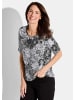 GOLDNER Kurzgröße:  Shirt Shirt in schwarz / weiß / gemustert
