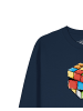 wat? Apparel Sweatshirt Pixel Zauberwürfel in Dunkelblau