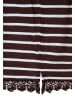 More & More lockeres Streifenshirt mit Spitzenkante in stripe chocolate/white