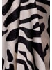 faina Women Feminine Scarf in Beige Black Zebra