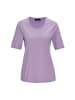 GOLDNER Basic Baumwollshirt mit kurzem Arm in flieder