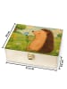 Mr. & Mrs. Panda Holz Teebox Igel Blumen Design ohne Spruch in Weiß