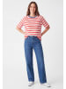 usha BLUE LABEL Women T-Shirt in Red Stripes