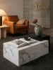 KADIMA DESIGN Couchtisch 120x60x40 cm Schwarz Sofatisch in Marmor-Optik