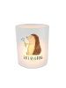 Mr. & Mrs. Panda Glas Windlicht Igel Blumen mit Spruch in Transparent
