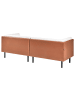 Beliani 3-Sitzer Sofa VORGOD in Braun/Weiß/Schwarz - (W) 221 x (H) 76 x (L) 85 cm