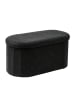 relaxdays Sitzbank in Schwarz - (B)76 x (H)38 x (T)38 cm