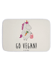 Mr. & Mrs. Panda Badteppich Einhorn Vegan mit Spruch in Weiß