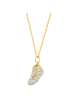 Glanzstücke München Halskette Sneaker aus Sterling Silber mit Zirkonia in gelbgold