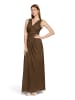 Vera Mont Abendkleid mit V-Ausschnitt in Brown Diamond