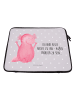 Mr. & Mrs. Panda Notebook Tasche Axolotl Hurra mit Spruch in Grau Pastell