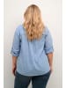 KAFFE curve Langarm-Bluse KCsolo Regular fit in Faded denim, midnight dot