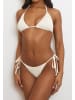 Moda Minx Bikini Hose Scrunch Tie Side Bottom in Beige