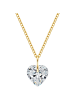 Rafaela Donata Kette Herz aus Sterling Silber mit Zirkonia in gelbgold