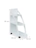 relaxdays Rollwagen in Weiß - (B)60 x (H)80 x (T)30 cm