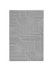 KADIMA DESIGN Teppich Hochflor Skandi-Boho Muster Polypropylen Wohnzimmer in Silber