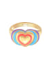 Elli Ring 925 Sterling Silber Herz in Gold