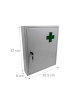 relaxdays Medizinschrank in Weiß/ Grün - (B)35,5 x (H)43 x (T)8 cm