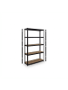 relaxdays Schwerlastregal in Schwarz/ Braun - (B)120 x (H)200 x (T)40 cm