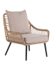 Beliani 7-tlg Bistro Set LAURETO in Braun/Schwarz/Beige